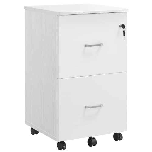 Image of VASAGLE 2-Drawer File Cabinet, Small Rolling, Locking, Printer Stand