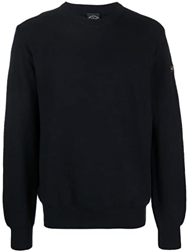 Paul & Shark 12311300-050 Pullover Girocollo Pique' Merino Wool Crew Neck Pullover BLU NAVY Uomo Regular Fit