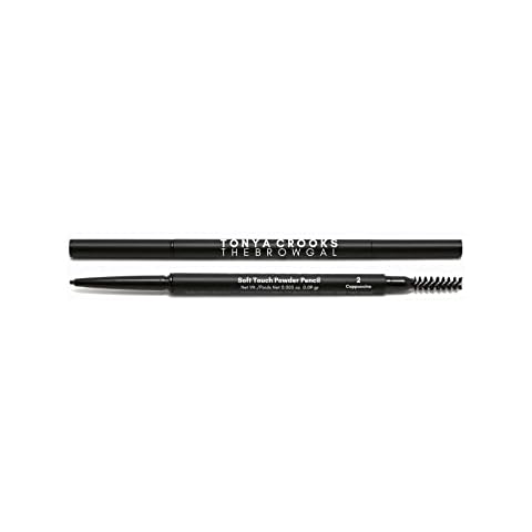 The BrowGal - Soft Touch Powder Pencil, Automatic Powder Based with Built-In Brush - Incredible Gradient Effect to Your Eyebrow Make-Up, Natural Looking Brows, Smudge Proof & Anti-Fade -"Cappuccino" Cover