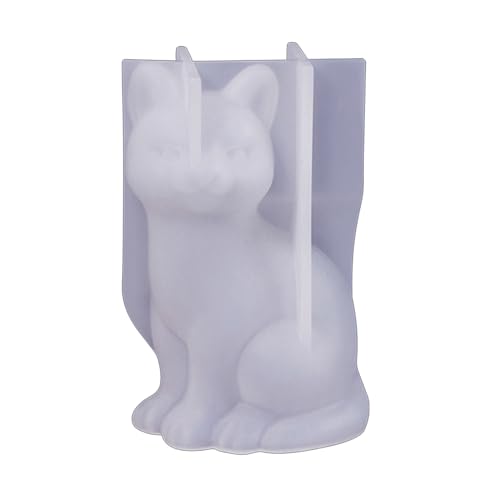 KUFptva 3D Animal Candle Mold Cat Dog Rabbit Candle Mold Silicone Epoxy Casting Resin Mould