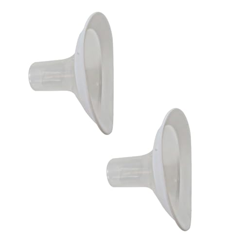 INGQI 21mm Breast Pump Shields Flanges for Medela, Replace Flange Compatible for Medela Breast Bumps PersonalFit/Freestyle/Maxi/Freestyle Flex Connector (2 Pack)