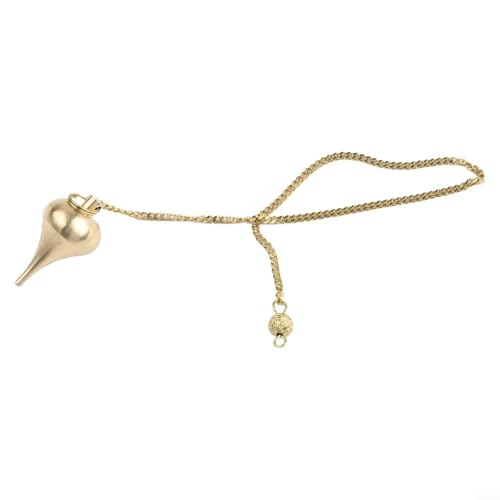 Besttoolifes Colgante detector de metales para caña de adivinar de cobre, herramienta de radiestesia espiritual con acabado dorado, accesorio ligero y portátil para encontrar adivinación, elegante (A)