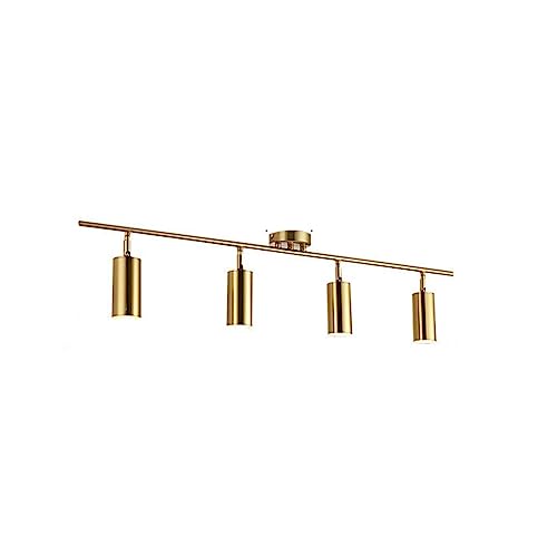 Foco dorado DELURA para acabar con las zonas oscuras en el salón mediante 4 focos LED
