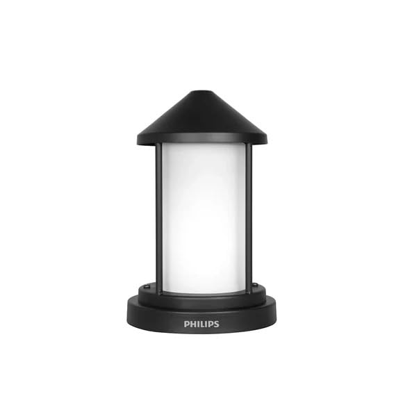 philips Chalet Post IP65 Outdoor Gate Light | Black Waterproof Gate Lamp with E27 Bulb Holder | Weatherproof Pillar Light for Garden, Balcony & Entrance-image-34
