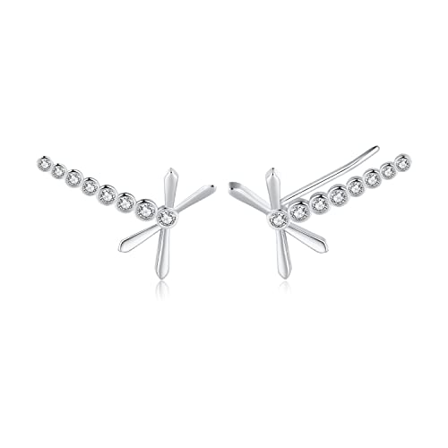 Boucles d'oreilles libellule argent S925 : cadeau mignon pour fille