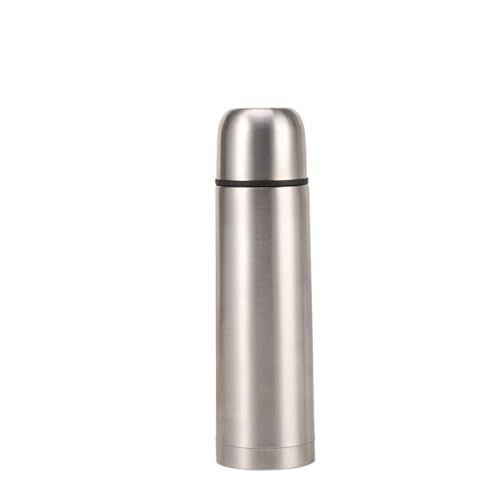 Stainless Steel Thermal Bottle with Cup Vacuum Insulated Bottle for Hot and Cold Drinks Coffee Cup Travel Mug Vacuum Flask for Tea 17Oz/500Ml(Silver)