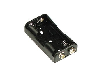 Velleman BH321B BATTERY HOLDER FOR 2 x AA-CELL (WITH SNAP TERMINALS)