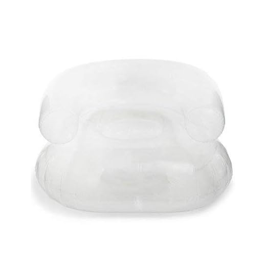 Clear Blow up Light Weight Inflatable Portable Chair for Home, Kids Room, Pool, Patio, Deck, Chair, College Dorm, Camper, Camping, RV, Birthday Gift 31in x 30.25in x 18.5in by All Parts Etc