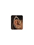 Pendientes de elfos góticos, 2 unidades, aretes falsos sin perforación, aretes huecos de moda, aretes de hada con clip de hueso, aretes trepadores, aretes punk hip hop para fiesta de cosplay, disfraz
