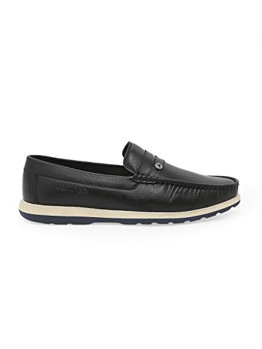 Image of Jaripeo BART Premium Vegan Synthetic Black Casual Loafer for Mens: Size UK 9