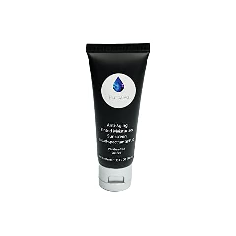 Pure Ziva Light Shade Anti Aging Lightweight Tinted Moisturizer Sheer Coverage Foundation, Broad Spectrum Sunscreen SPF 30, Paraben, Oil, Cruelty & Gluten Free, No Animal Testing Cover