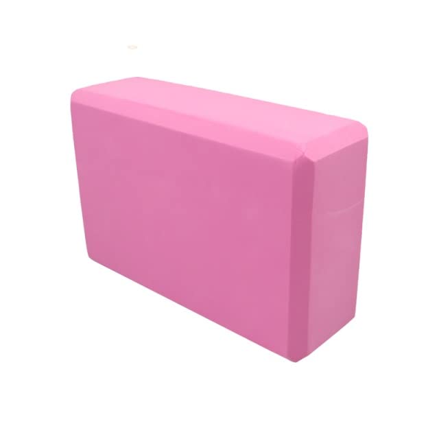 Yoga Block Set Of 2 ,Gym Bricks High Density EVA Foam-Comfortable Fitness Yoga Blocks, 23 X 15 X 7.5cm,120g，Anti-Slip, Lightweight And Travel Friendly Pilates Practice ( Color : Pink , Size : 2pcs )