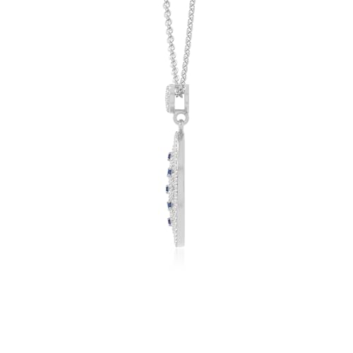 Natural Gemstone with Moissanite with Moissanite Designer Round Pendant Necklaces for Women in Silver/18K Yellow/Rose Gold Vermeil, Birthstone Jewelry Gifts for Her Birthday, Anniversary, Graduation4