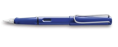 Image of Lamy Blue Safari Fountain Pen with Medium Nib and Blue Ink