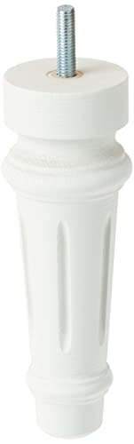 MARGOT 3700527823515 Royal LOUIS XVI Lot de 4 Pieds de lit Bois Blanc Hauteur 15 cm