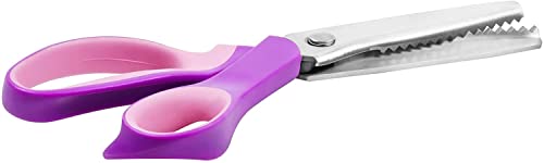 Zig Zag Pinking Shears Scissors For Fabric | Premium Zig Zag Scissors Made Of 100% Stainless Steel | Sewing Pinking Shears For Fabric Cutting, Ideal Craft Scissors Decorative Edge (9.25-Inch) #TOP1