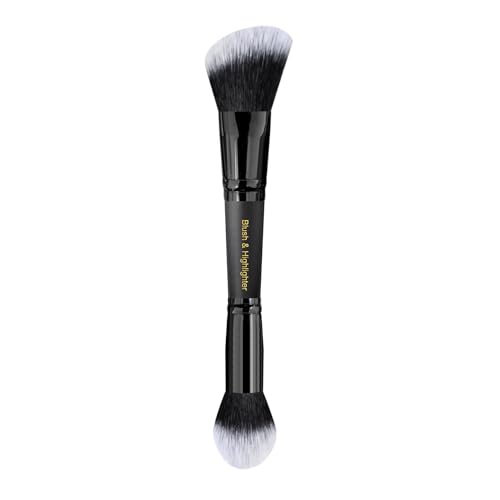 LORYP Foundation Brush Contour Bronzer Brush Double Ended Blush Highlighter Brush for Blending Liquid Powder Concealer Cream