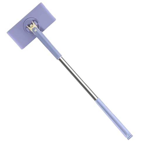 Bodenwischer, Wischmopp mit Druck Klemm System, Mikrofaser Wischmop, Badezimmerwischer - Flacher Staubwischer, automatischer Tuchwechsel, leichtes Reinigungsmopp-Set