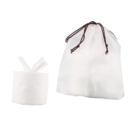 Beaupretty 2個使い捨てフェイシャルコッティッシュ 入 ドライウェット対応 取り外し可能なフェイスワイプ 綿 化粧用 日常使い 旅行用