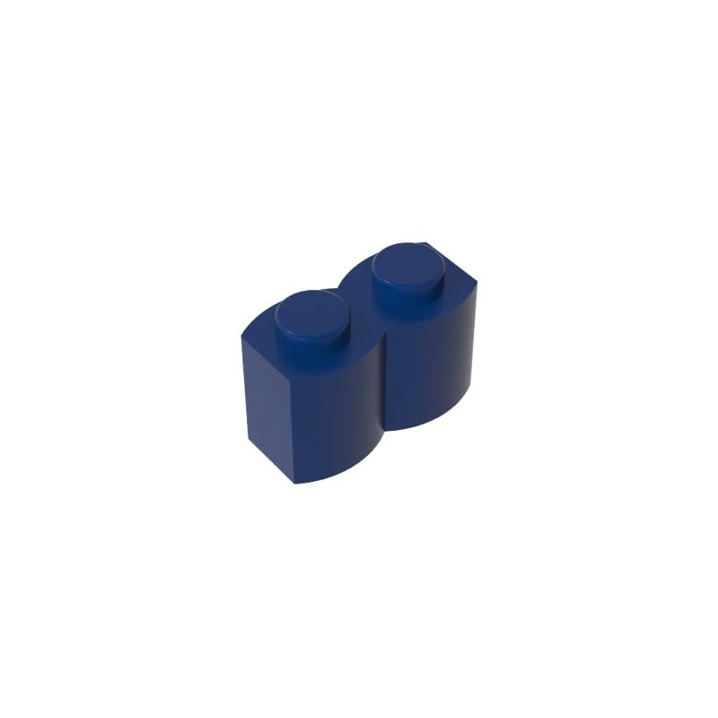 Gobricks 30136 Basic Bricks Brick Special 1x2 Palisade [aka Log] 50 Pieces GDS-749 Compatible with Lego Building Blocks Color:Dark Blue — image 1