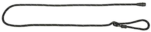 GOLEYGO Hundeleine Rope, Schwarz, Reflektiert leuchtend, Größe M 1,4-2m, Sicherer Magnetverschluss, Inkl. Adapter-Pin, Hundeleine für kleine & große Hunde bis 60kg, Maximale Belastung 200kg