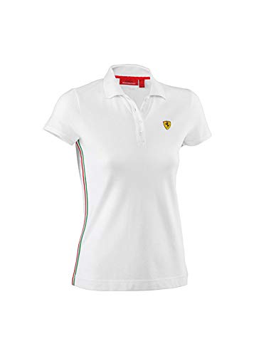 Polo Scuderia Ferrari Clasico Detalle Bandera Italiana Blanco Talla S Cover