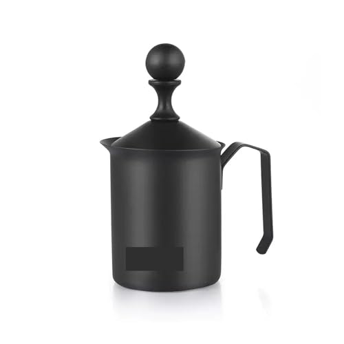 ミルク泡立て器、ステンレススチール製手動ミルク泡立て器、手持ち式コーヒーミルク泡立てピッチャー、二重層フィルタースクリーンに対応。