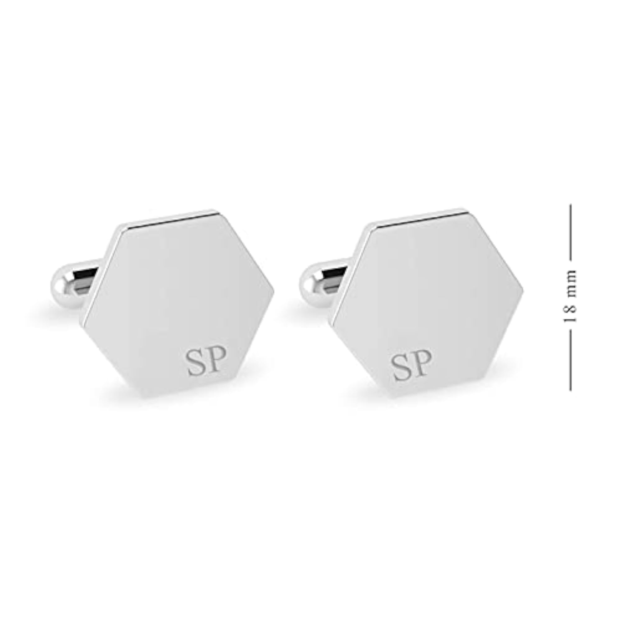 Personalized Customized Men's Engraved Initial Cufflinks, Gift