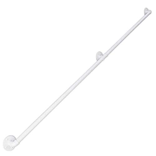 Rampe d'escalier blanche de 3m en fer forgé au design contemporain épuré