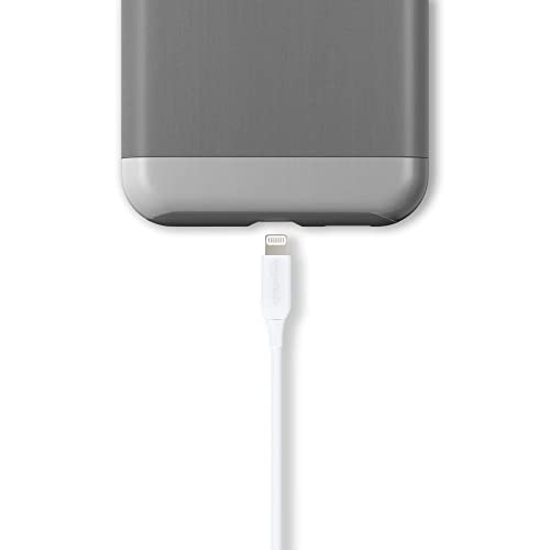 Amazon Basics Lightning to USB A Cable - MFi Certified iPhone Charger, White, 0.9 m