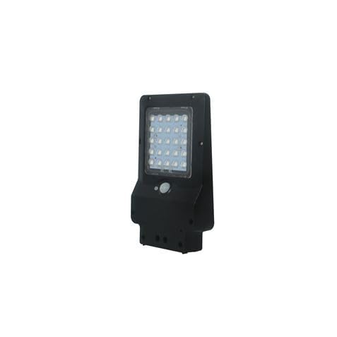 Elbat Foco Led Solar 4W - 400LM - Luz Fria 6000K - Sensor de Movimiento - Panel Solar 2.3W - Para Pared o Poste