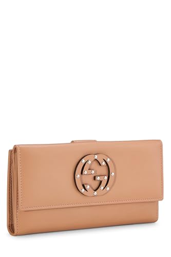 Pre-Loved Orange Leather Studded Soho Continental Wallet, Orange2