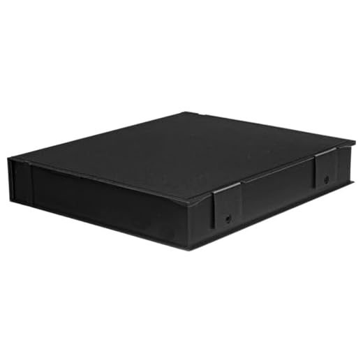 Adorama Archival Plastic Storage Binder Box with 3 Rings-Black