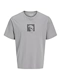 JACK & JONES Jjskully Tee SS Crew Neck, Ultimate Grey, L