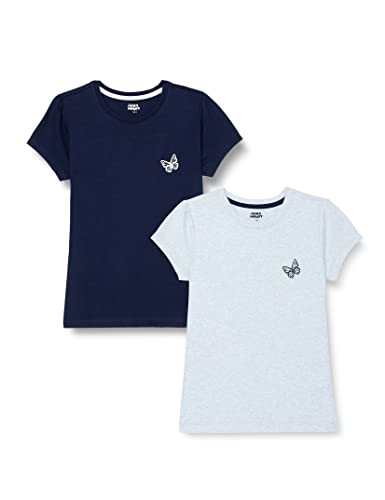 Image of Amazon Brand - Symbol Regular Fit Girls 100% Cotton Solid Print Half Sleeves T-Shirt | Age 2-12 Years