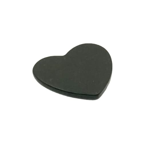 YITANA Shungite Placa de teléfono móvil Anti Radiación Pegatina Shungite Emf Protección Shungite Piedra Etiqueta en forma de corazón (1 unidad)