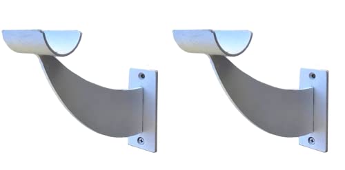 Athletic Bar Single Ballet Open Bracket (Pair) Fixed Height Wall Mount Ballet Barre 2 Brackets Included for 1.5