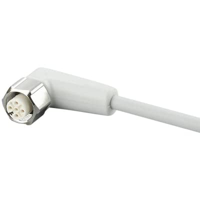 EVF005, 10m Grey Ethernet Cable, M12 F 5pos to Cut end, 4wire, MPPE, Halogen-Free, Compatible with PLC, Sensor, Actuator