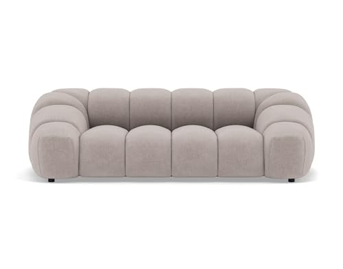 Lisa Design Ava - canapé 3 Places Bubble en Velours texturé
