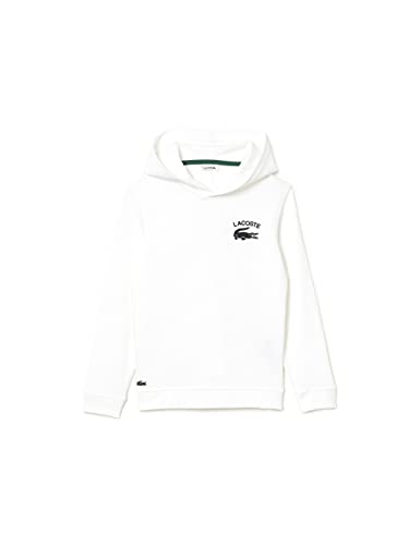 Lacoste Jungen Sj0643 Hoodie, weiß, 8 Jahre