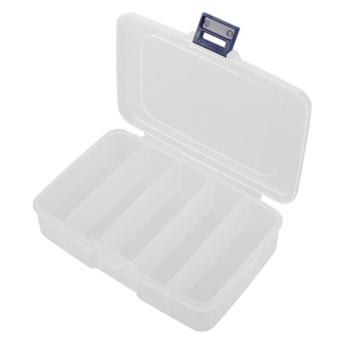 LIFKOME Caja Organizadora para con Compartimentos Diseño Rectangular Transparente de Almacenamiento Compacto para Pequeñas y Herramientas Resistente y Fácil de Identificar