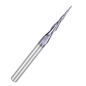 Cortnn 1/8 Kegelförmiger Schaftfräser TiAIN Beschichtet 0,25mm