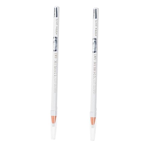 UKCOCO 2 piezas Lápiz de Cejas Delineador de Cejas Duradero y Resistente al Agua para Maquillaje Casa Color Blanco Aplicación y Larga Duración