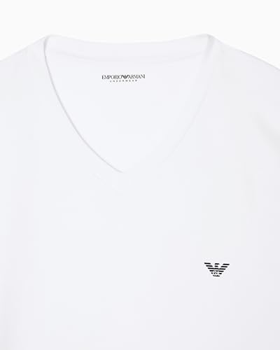 Image of Emporio Armani Men's Stretch Cotton Jersey Short Sleeve V-Neck Shirt