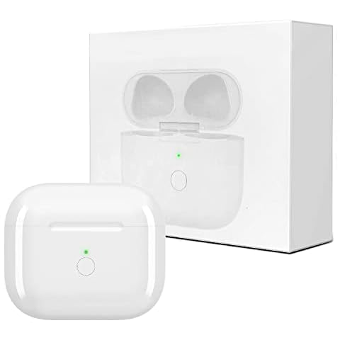 Kabellose Ladehülle Ersatz kompatibel mit AirPod 3. Generation, AirPod 3 Ladehülle mit Bluetooth-Pairing-Sync-Taste ohne Ohrhörer, Weiß (Ladehülle) Cover