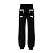 Sinzelimin Women’s Wide Leg Pants Fashion Y2K Baggy Comfy Elastic Waist Jogger Sweatpants Track Parachute Trouser Streetwear Black X-Large