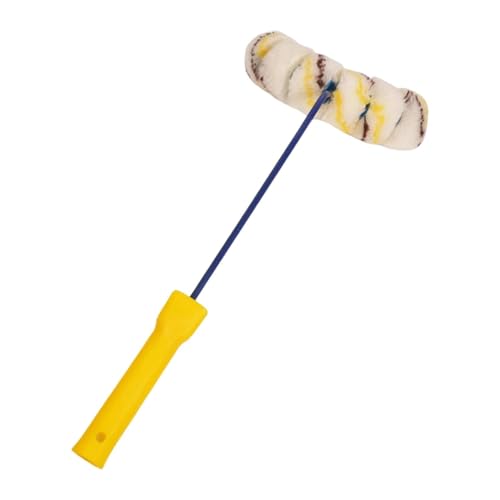 Milageto Rodillo de Pintura con Marco, Fácil de Pintar, Profesional, Práctico, para Tubos, para Espacios Reducidos, Tuberías de Agua Y Postes, 6 ruedas