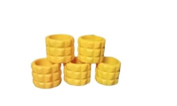 Wk India Pigeon Rings, Yellow Diamond Cut Pigeon Rings, 100 Pcs per Pack, (Pack of 15)