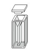 Micro Quartz Cuvette, White Wall, 0.3ml,10mm,Cell, Cuvettes, Spectrometer, 2 Mm