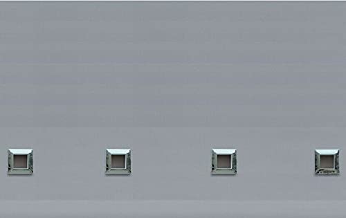 fine star ROLLER BLIND BLINDS CHROME SQUARE EYELET EDGE TRIMABLE WITH FITTING (SILVER, WIDTH 90CM (35) X DROP 160CM (63))